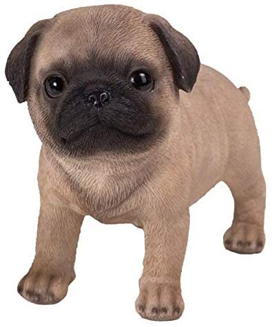 Pacific Giftware Realist Look Pug Puppy Standing Resin Figurine Statue