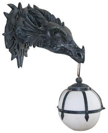 16 Inch Resin Gargoyle Dragon Wall Hanging Lamp/Night Light