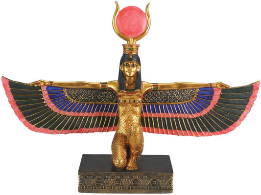 Egyptian Isis With Open Wings - Collectible Figurine Statue Figure