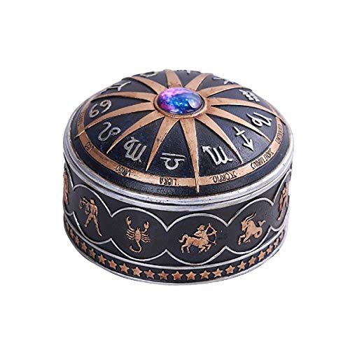 Pacific Giftware PT Zodiac Horoscope Trinket Jewelry Resin Box Tabletop Home Decor