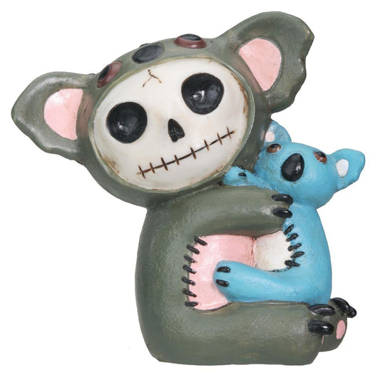 Furrybones Hugs Signature Skeleton in Koala Bear Costume with Little Koala Friend