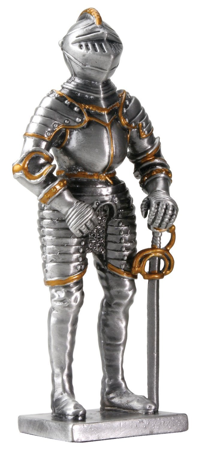 YTC Pewter Italian Knight Statue Figurine Decoration