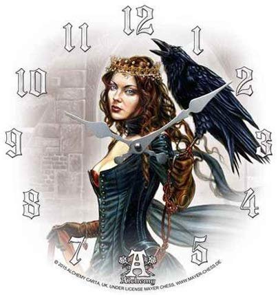 Tarot Queen Decor Wall Clock Round Plate Diameter 13.5"