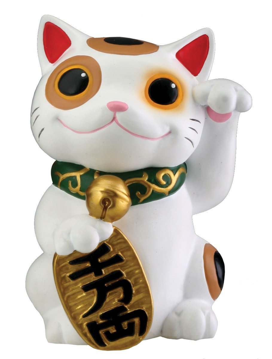 Maneki Neko Money Lucky Cat Chinese Japanese Statue