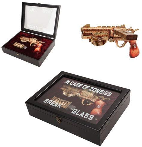 Zombie Survival Steampunk Case w/ Cartridge in Wooden Gun Case