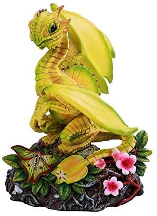 Pacific Giftware PT Starfruit Flower Small Dragon Home Decorative Resin Figurine