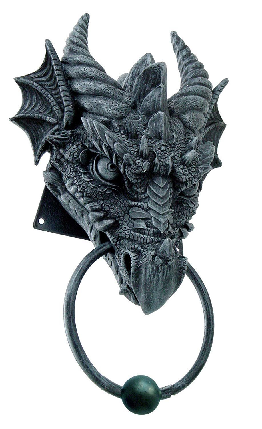 9.25 Inch Gargoyle Dragon Door Knocker Resin Statue Figurine