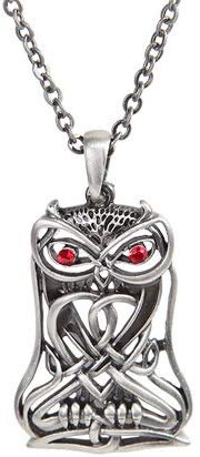 CELTIC NIGHT SHADE OWL NECKLACE PENDANT PEWTER ALLOY