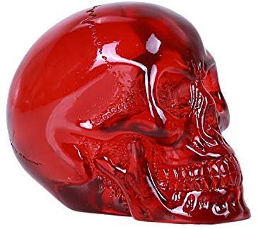 Pacific Giftware Red Small Translucent Skull Collectible Home Decor Resin