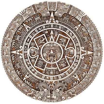 Mexica Aztec Solar Wall Calendar Sculpture Plaque Figurine Mexico Indi ...