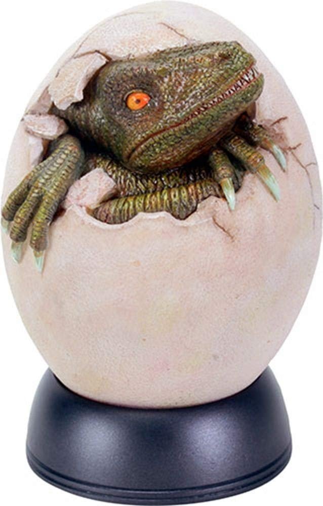 5.25 Inch Green Cracked Baby Dinosaur Head Hatchling out an Egg