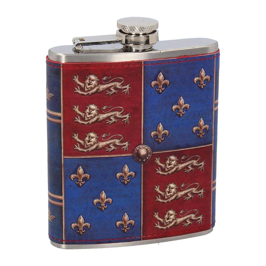 Pacific Giftware Medieval Portable Stainless Steel and PU Hip Flask 7 Ounces Capacity