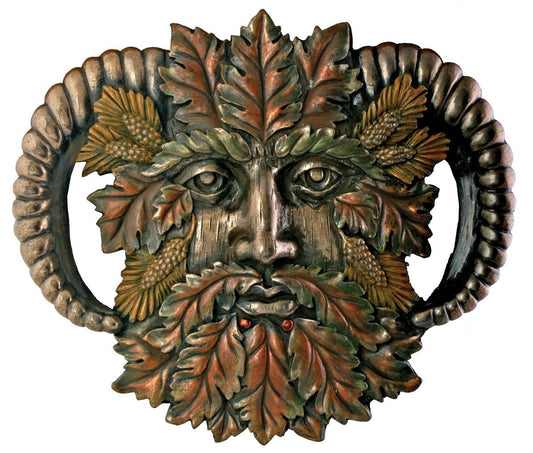 Greenman Fall Plaque Fantasy Designer Decoration Collectible