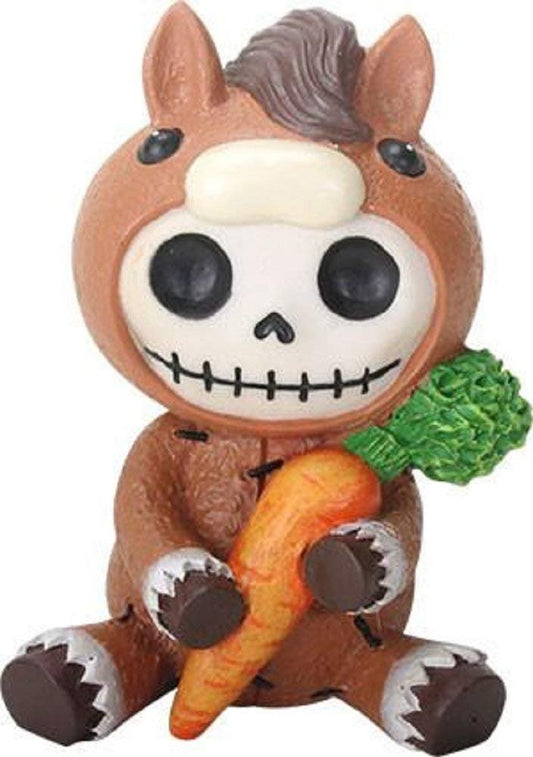 SUMMIT COLLECTION Furrybones Clyde Signature Skeleton in Horse Costume Holding onto a Carrot