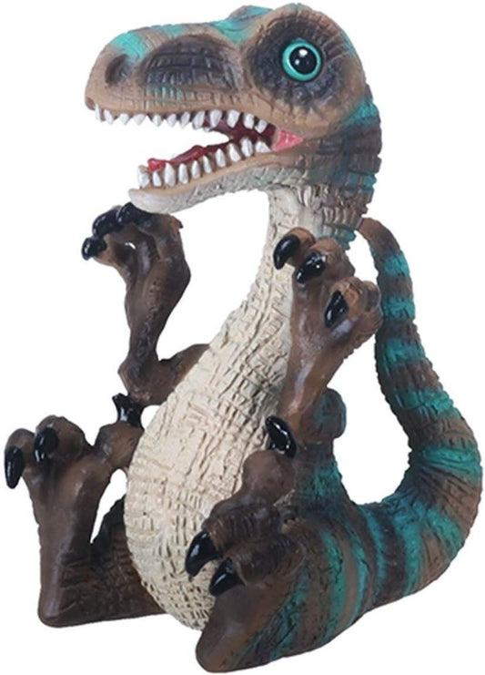 YTC 3.25 Inch Brown Velociraptor Seated Figurine Decoration Display