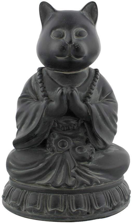 Cat Buddha Meditating Statue Eastern Enlightenment Masterpiece by Pacific Trading