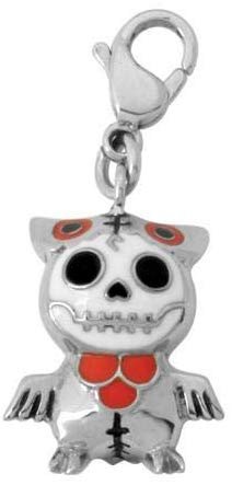 SUMMIT COLLECTION Furrybones Owl Hootie Skeleton Boy Key Chain Charm