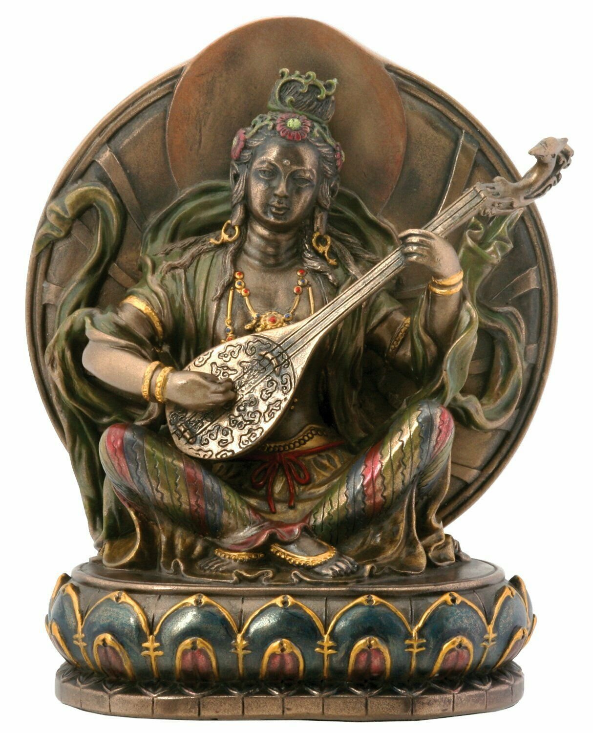 Sarasvati Collectible Figurine Statue Sculpture Figure Buddha Buddhism