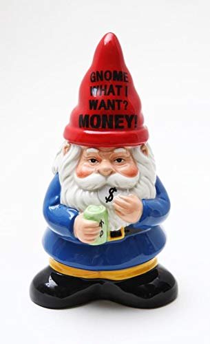 Garden Gnome Money Coin Bank Save Children Piggy Bank Ceramic Money