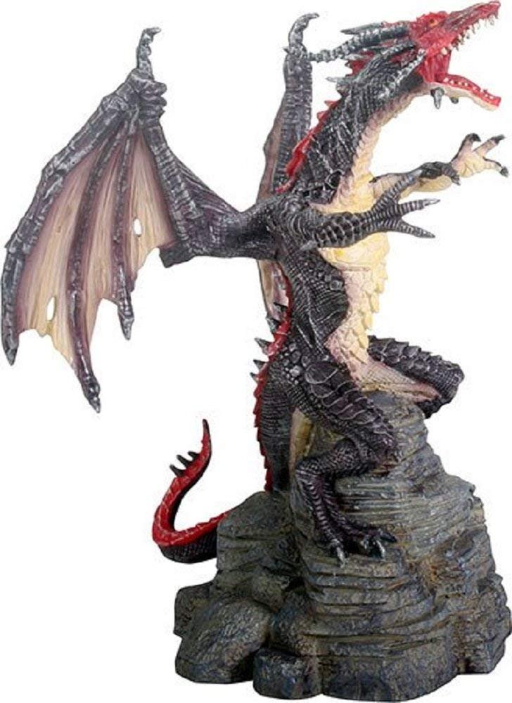 YTC Summit International Black and Red Flying Dragon Fantasy Statue Figurine Mythical Decoration New