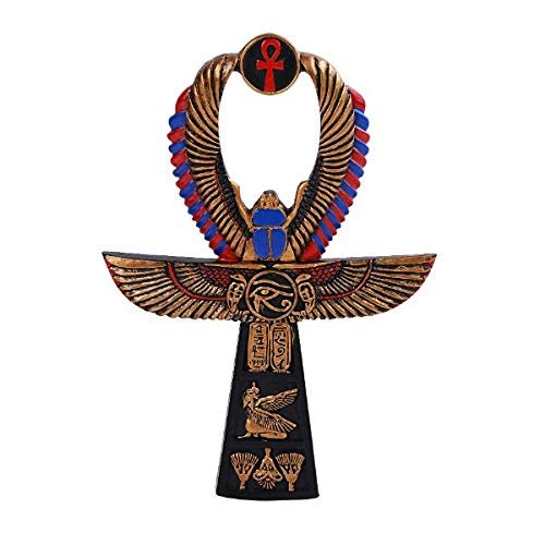 Pacific Giftware PT Egyptian Ankh Symbol Wings Scarab Eye of Horus Resin Collectible Figurine