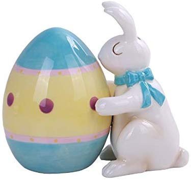 Easter Bunny Egg Magnetic Salt Pepper Shaker Set