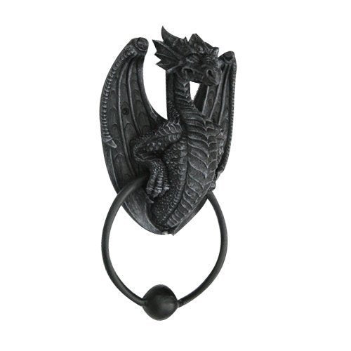 7 Inch Dragon Gargoyle Bust Resin Door Knocker Statue Figurine