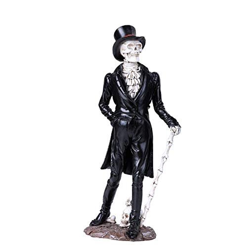 Day of The Dead Skeleton Black Suit Gentleman Resin Figurine