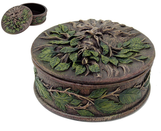 PTC 4.5 Inch Greenman Norse Tree God Jewelry/Trinket Box Figurine