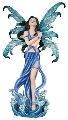 PTC 12 Inch Water Goddess Elemental Fairy Mystical Statue Figurine