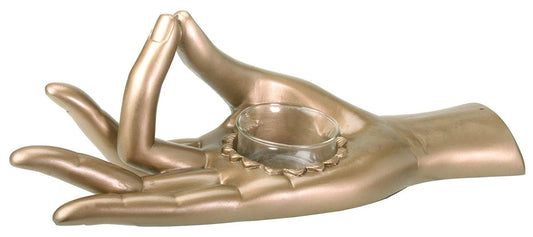 Shunya Mudra Buddhist Incense and Votive/Candle Holder