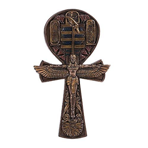 Pacific Giftware PT Egyptian Ankh Symbol Winged ISIS Cast Bronze Resin Collectible Figurine