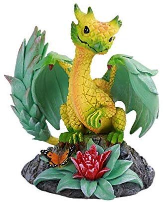 Pacific Giftware PT Pineapple Flower Small Dragon Home Decorative Resin Figurine