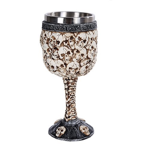 Skull Heaps Goblet Made of Polyresin