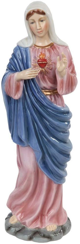 PTC Immaculate Heart of Mary Orthodox Religious Statue Figurine, 11.75" H