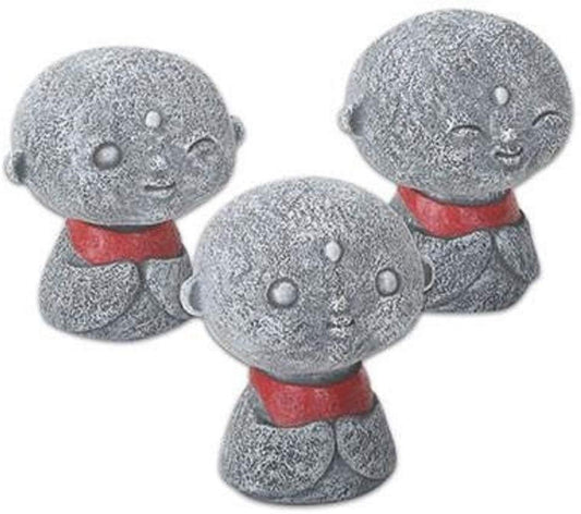 SUMMIT COLLECTION Eastern Enlightenment Playful Jizo Monks Red Bibs (Set of 3) Collectible