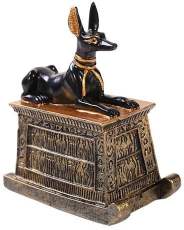 Egyptian Small Anubis Mini Figurine Made of Polyresin