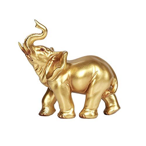 Pacific Giftware Golden Elephant Set of 2 Lucky Home Decor