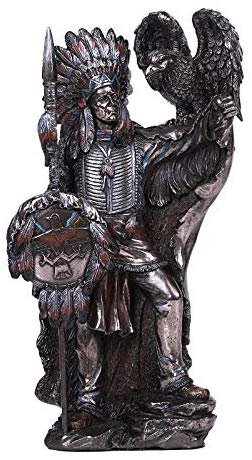 Pacific Giftware Native Indian Warrior Cold Cast Bronze Collectible Figurine