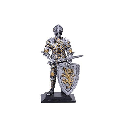 Pacific Giftware PT Medieval Crusader Knight of Lyon in Full Shield and Sword Armor Small Collectible Figurine