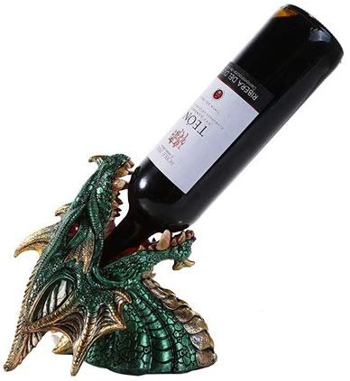 Pacific Giftware Medieval Fantasy Dragon Wine Bottle Holder Statue