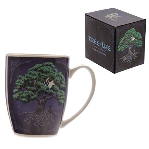 4" Tree of Life Colored New Bone China Porcelain Coffee Drinking Mug