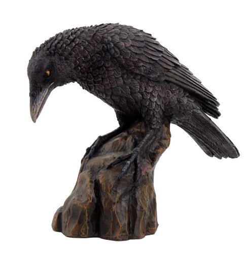 Raven Skull Statue Cold Cast Resin Figurine