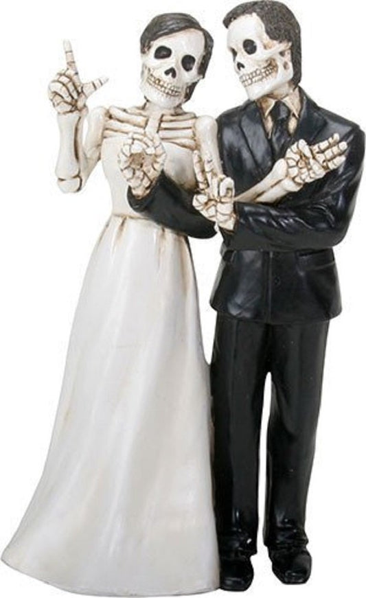 YTC Summit International Love Never Dies Skeleton Wedding Couple Bride and Groom Figurine Decoration New