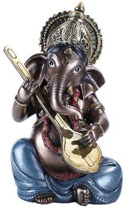 Pacific Giftware The Hindu Elephant Deity Ganesha Music Band - Sitting Ganesh Playing Sitar