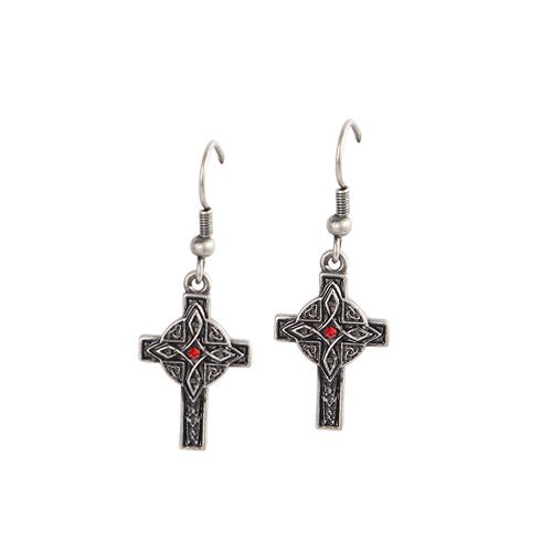 Celtic Cross Lead Free Alloy Pewter Earrings