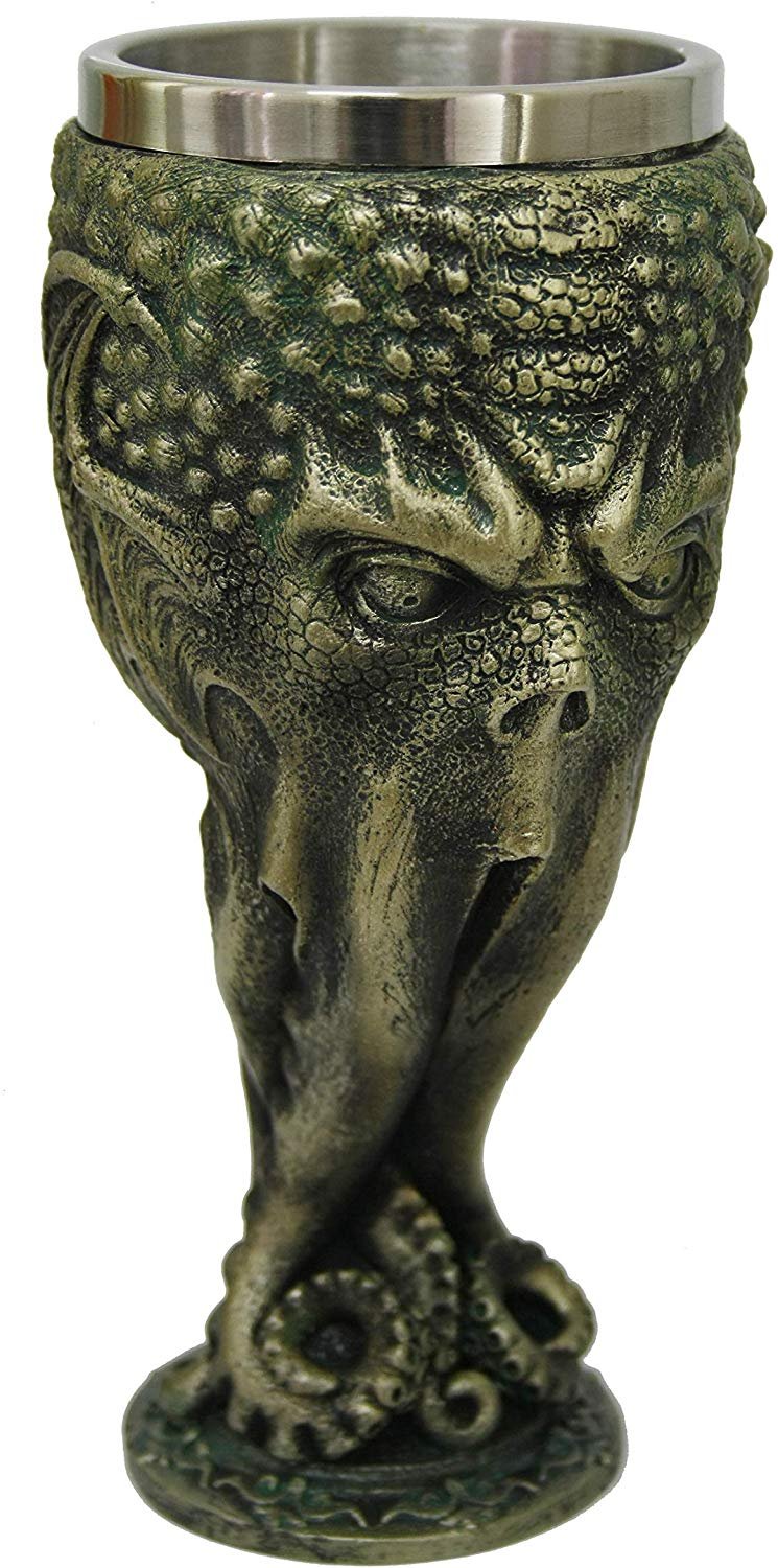 Cthulhu Goblet Resin Figurine Stainless Steel Insert