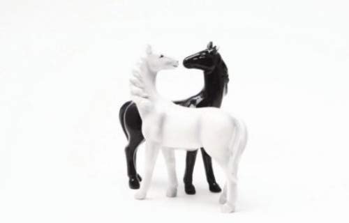 Horses Kiss Magnetized Salt and Pepper Shaker Set