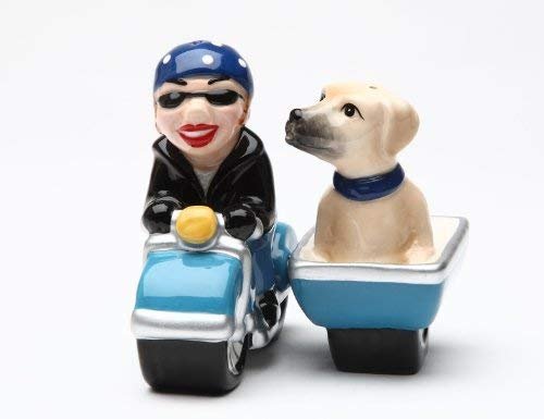 Magnetic Salt and Pepper Shaker - Dog Gone Side Car