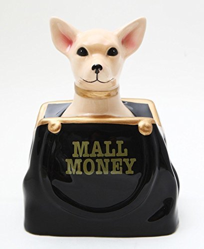 6.50 Inch Ceramic Chihuahua In Purse Savings Piggy/Coin/Money Bank